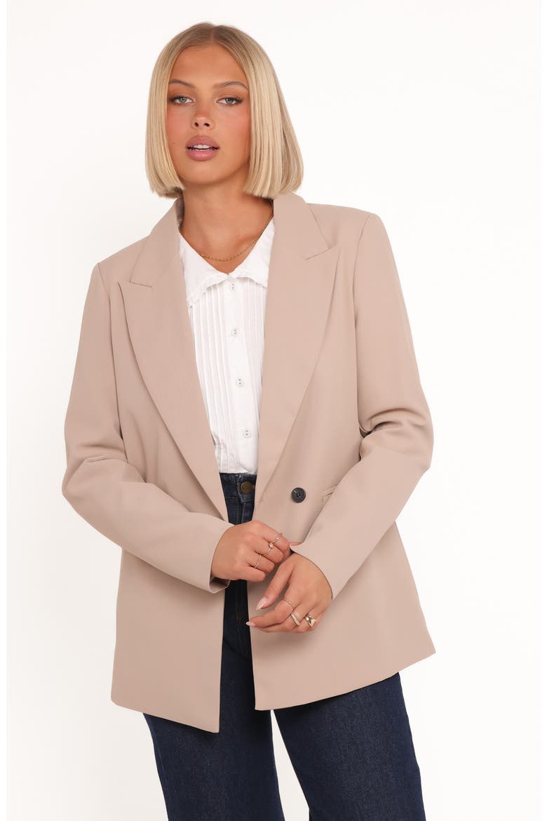 Viper Double Breasted Blazer, Alternate, color, BEIGE