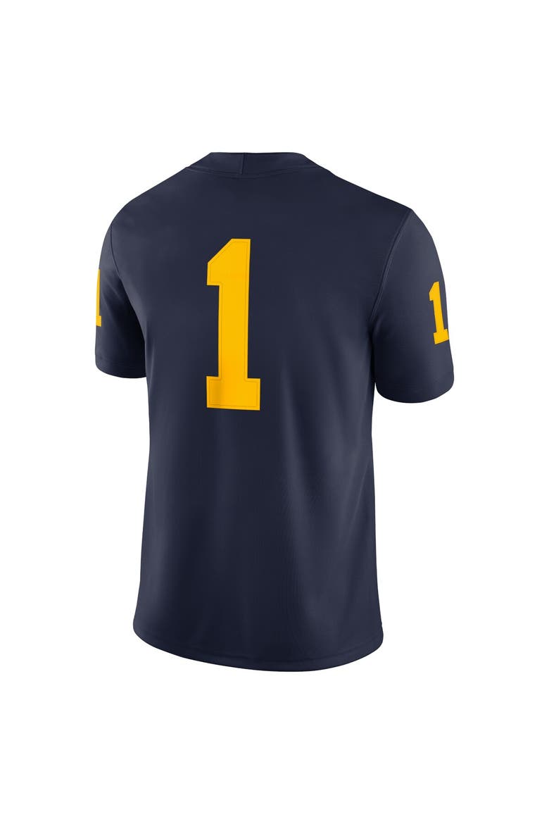 Men's Jordan Brand #1 Navy Michigan Wolverines Game Jersey, Alternate, color, Navy