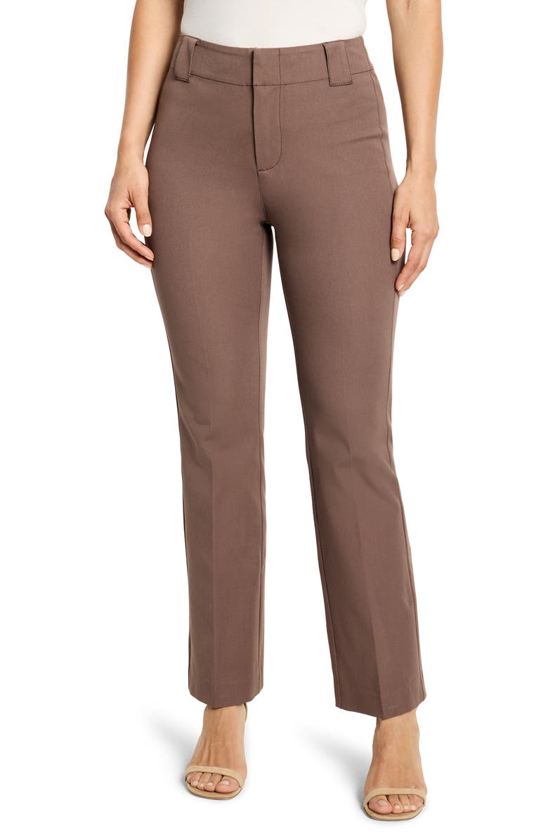 NIC+ZOE Stretch Bootcut Pants, Main, color, Cocoa