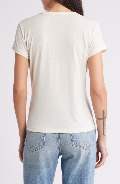 Marine Layer Re-spun Signature Crewneck T-shirt In Natural