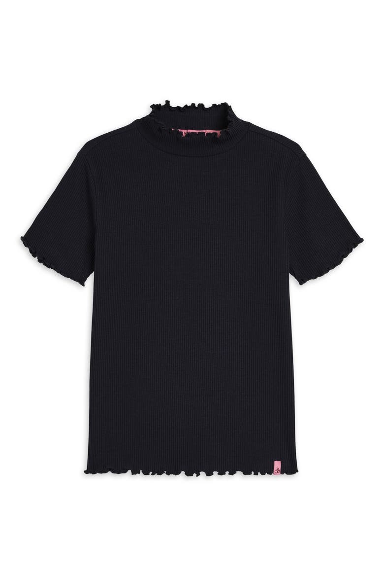 Kids' Lettuce Edge Stretch Cotton Rib T-Shirt, Main, color, SKY CAPTAIN