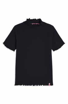 Kids' Lettuce Edge Stretch Cotton Rib T-Shirt