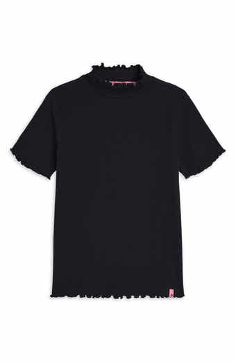 Kids' Lettuce Edge Stretch Cotton Rib T-Shirt