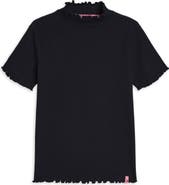 Scotch & Soda Kids' Lettuce Edge Stretch Cotton Rib T-Shirt