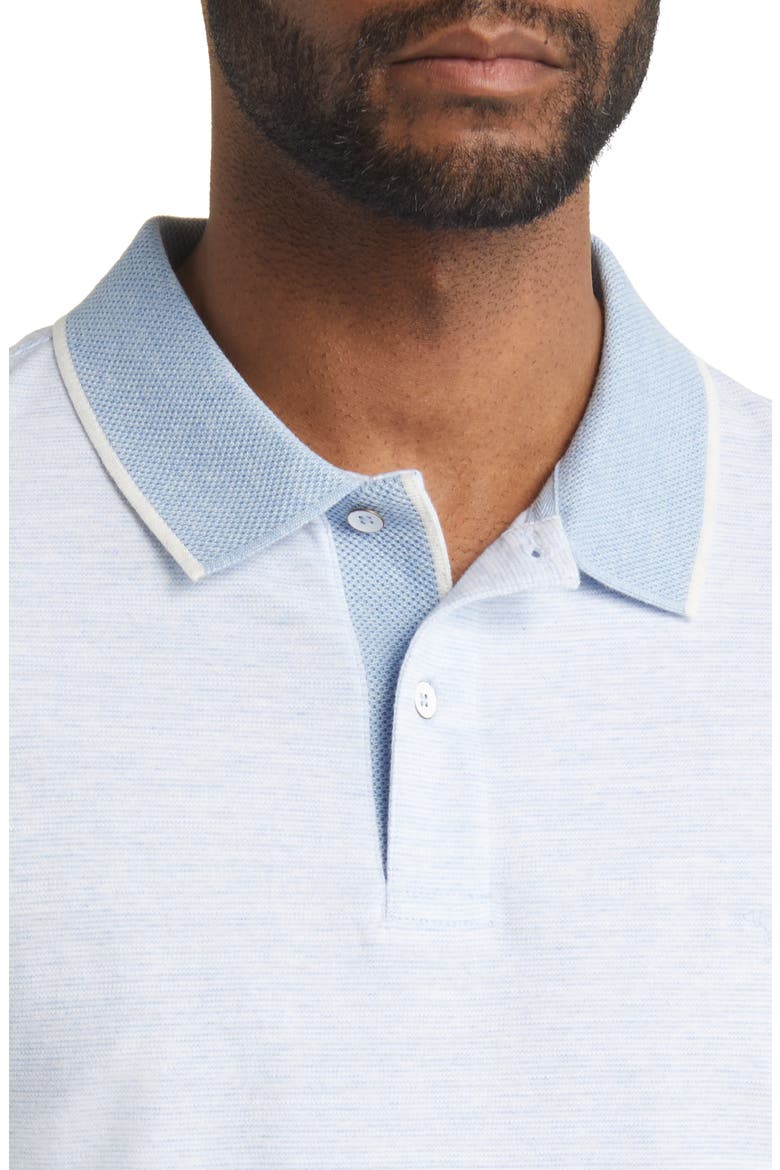 Langs Beach Sports Fit Slub Tipped Polo, Alternate, color, MIST