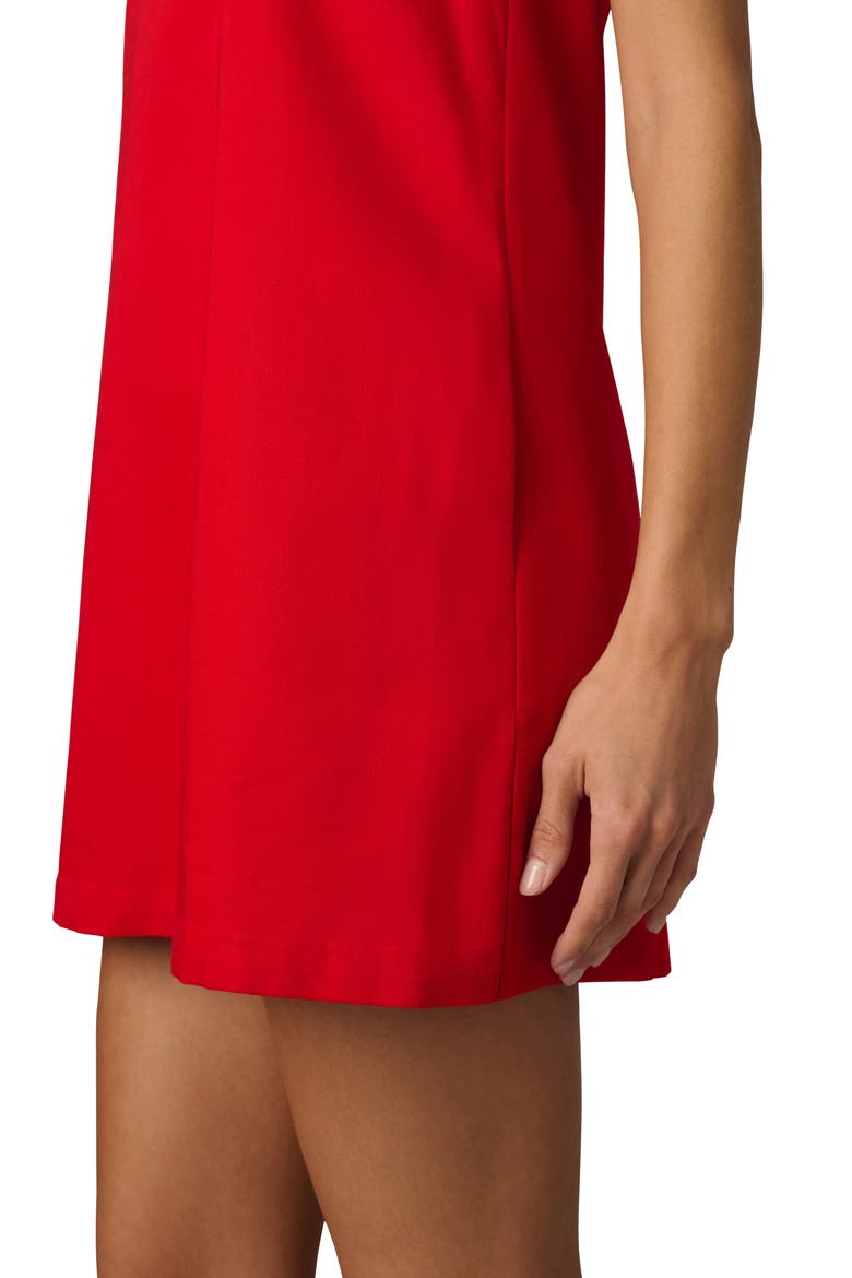 The Scoop Neck Cotton Minidress, Alternate, color, CHERRY RED