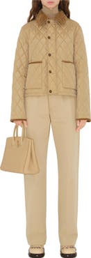 Burberry Cropped Quilted Nylon Jacket