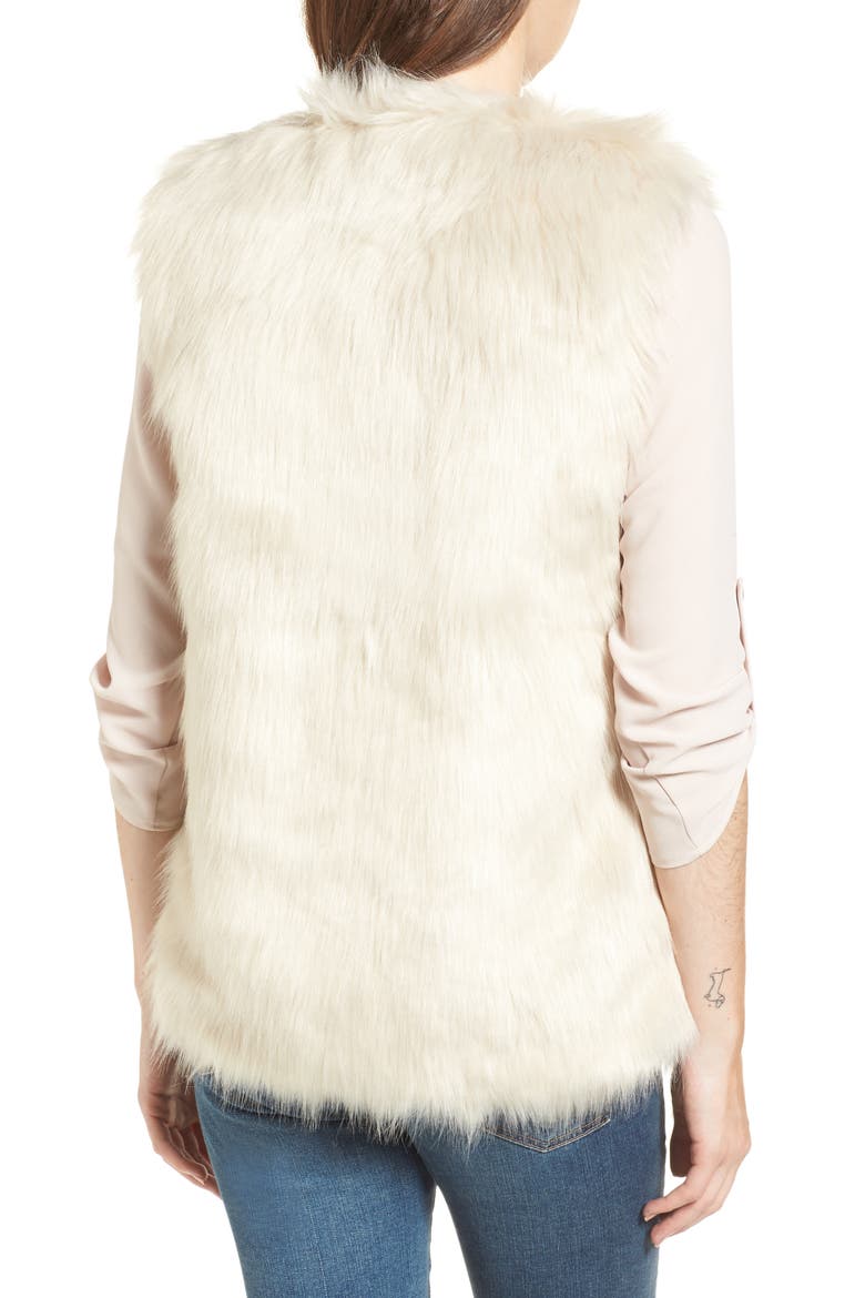 Faux Fur Vest, Alternate, color, CREAM