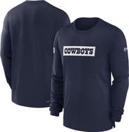 Nike Men's Nike Navy Dallas Cowboys 2024/25 Sideline Player Tri-Blend Performance Long Sleeve T-Shirt