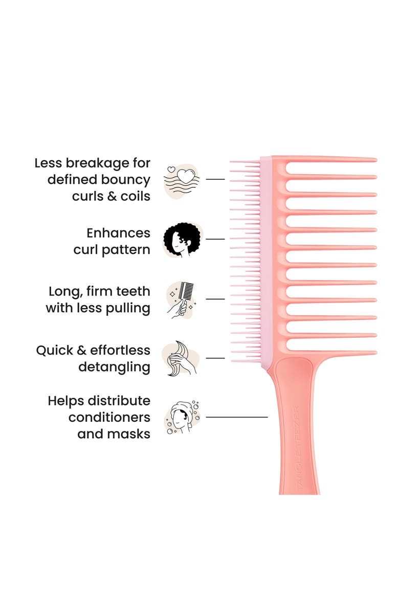 Wide Tooth Dual Sided Comb, Alternate, color, PEACH