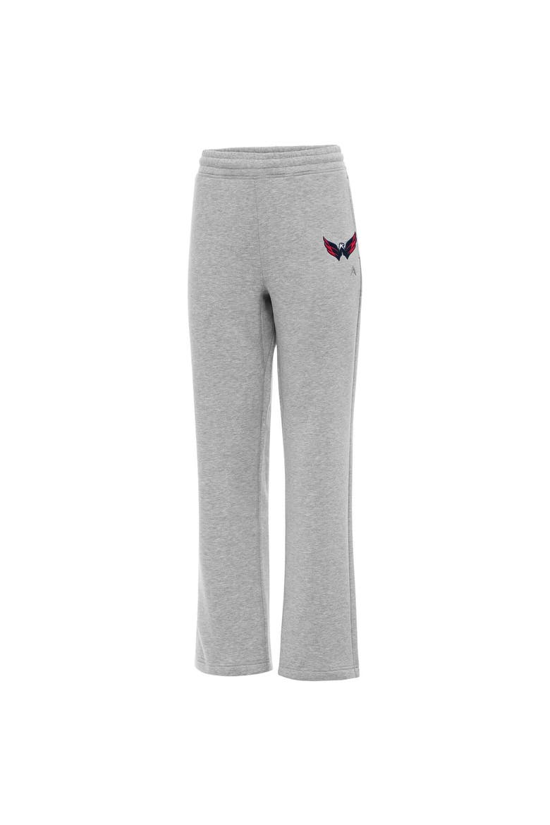 Women's Antigua Heather Gray Washington Capitals Victory Sweatpants, Main, color, Heather Gray