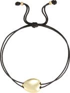 Adornia 14K Gold Plated Pebble Cord Slider Bracelet