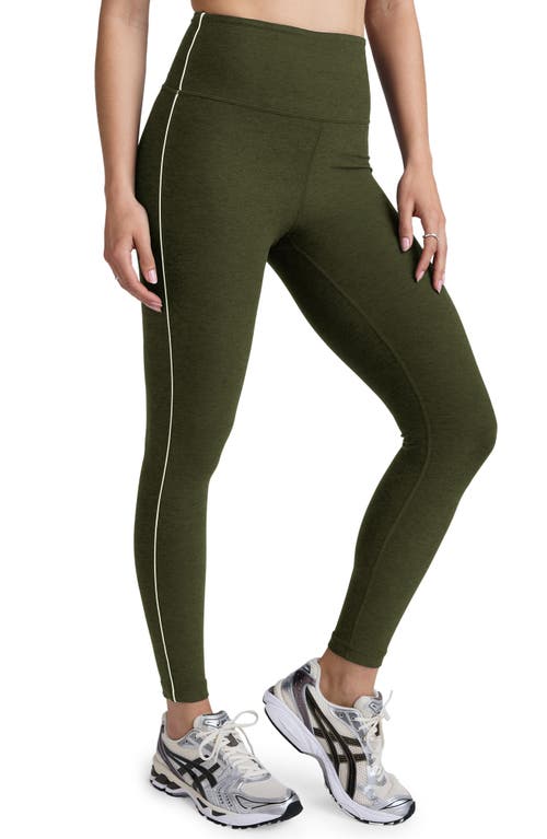 Beyond Yoga Space Dye High Waist Midi Leggings In Green