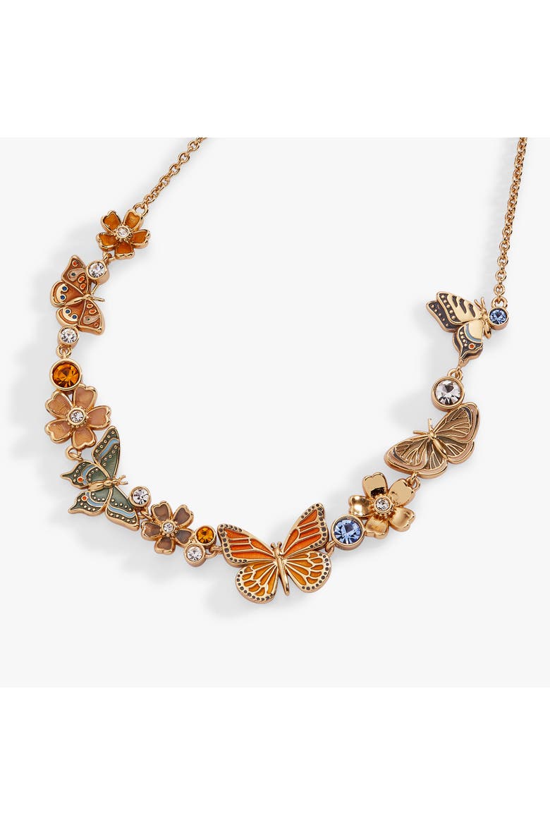 New York Botanical Garden® Butterfly Inline Necklace, Alternate, color, Gold