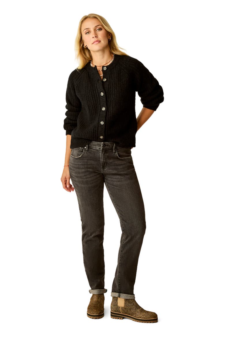 Daphne Wool Cardigan, Main, color, Black