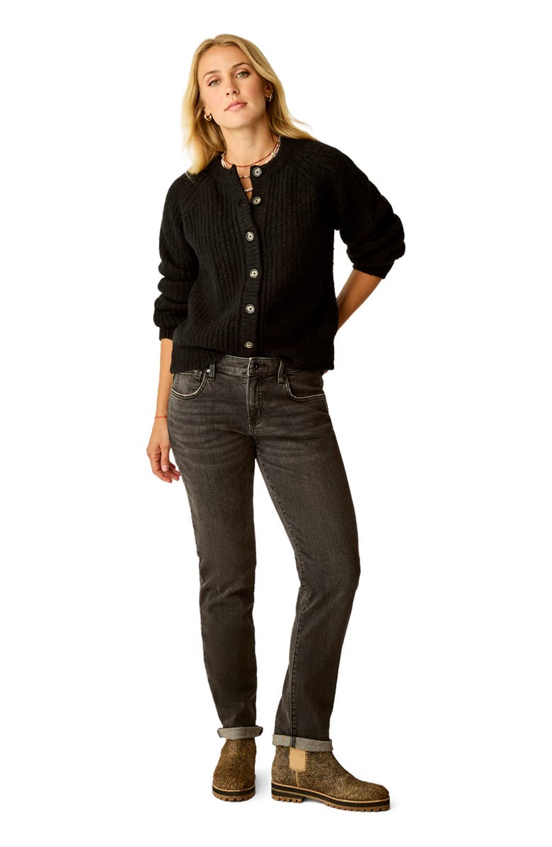 Carve Designs Daphne Wool Cardigan, Main, color, Black