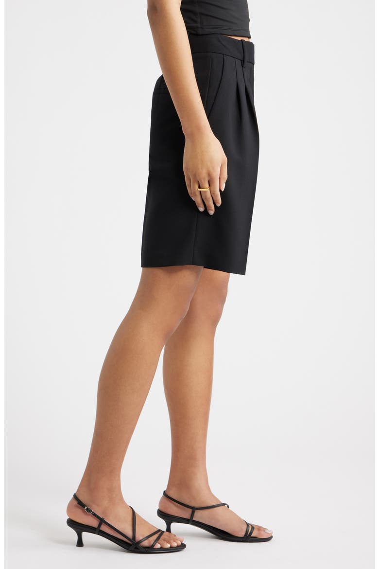 The Icon High Rise Bermuda Shorts, Alternate, color, BLACK