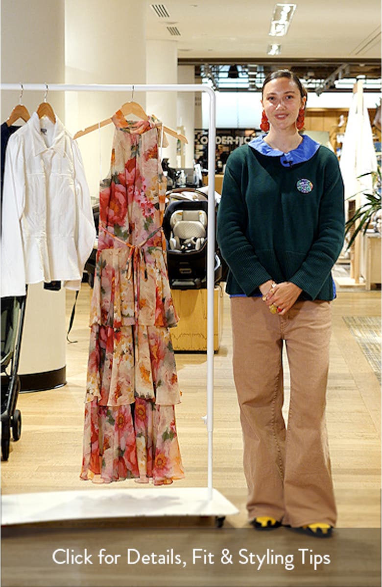 Mock Neck Tiered Maxi Dress, sales video thumbnail