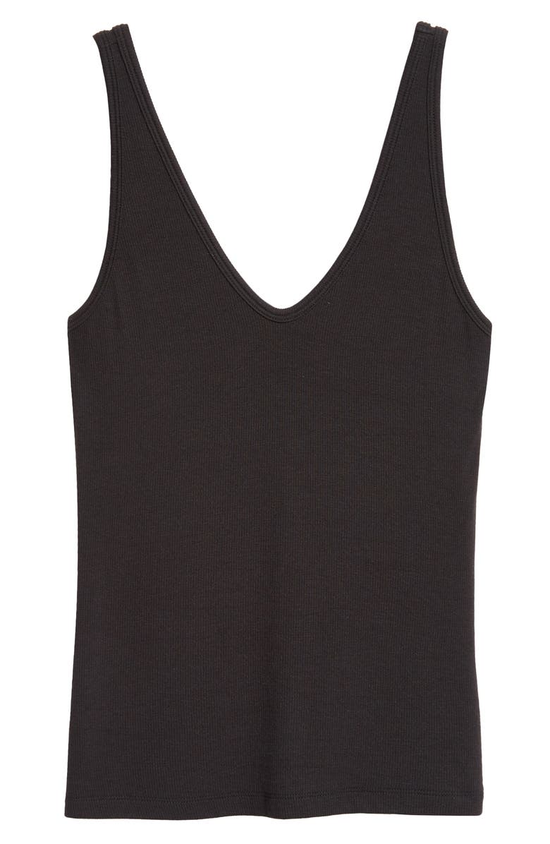 ATM Anthony Thomas Melillo V-Neck Tank, Alternate, color, Black
