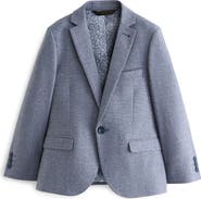 NEXT Kids' Skinny Fit Textured Blue Sport Coat