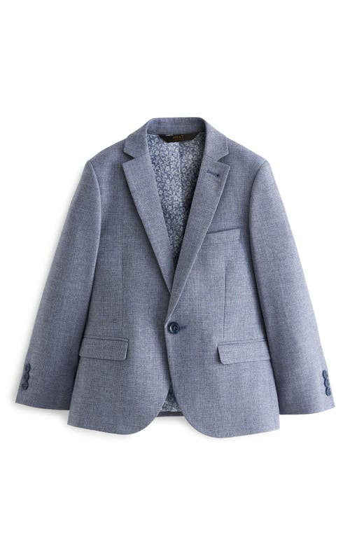 Next Kids' Skinny Fit Textured Blue Sport Coat In Blue