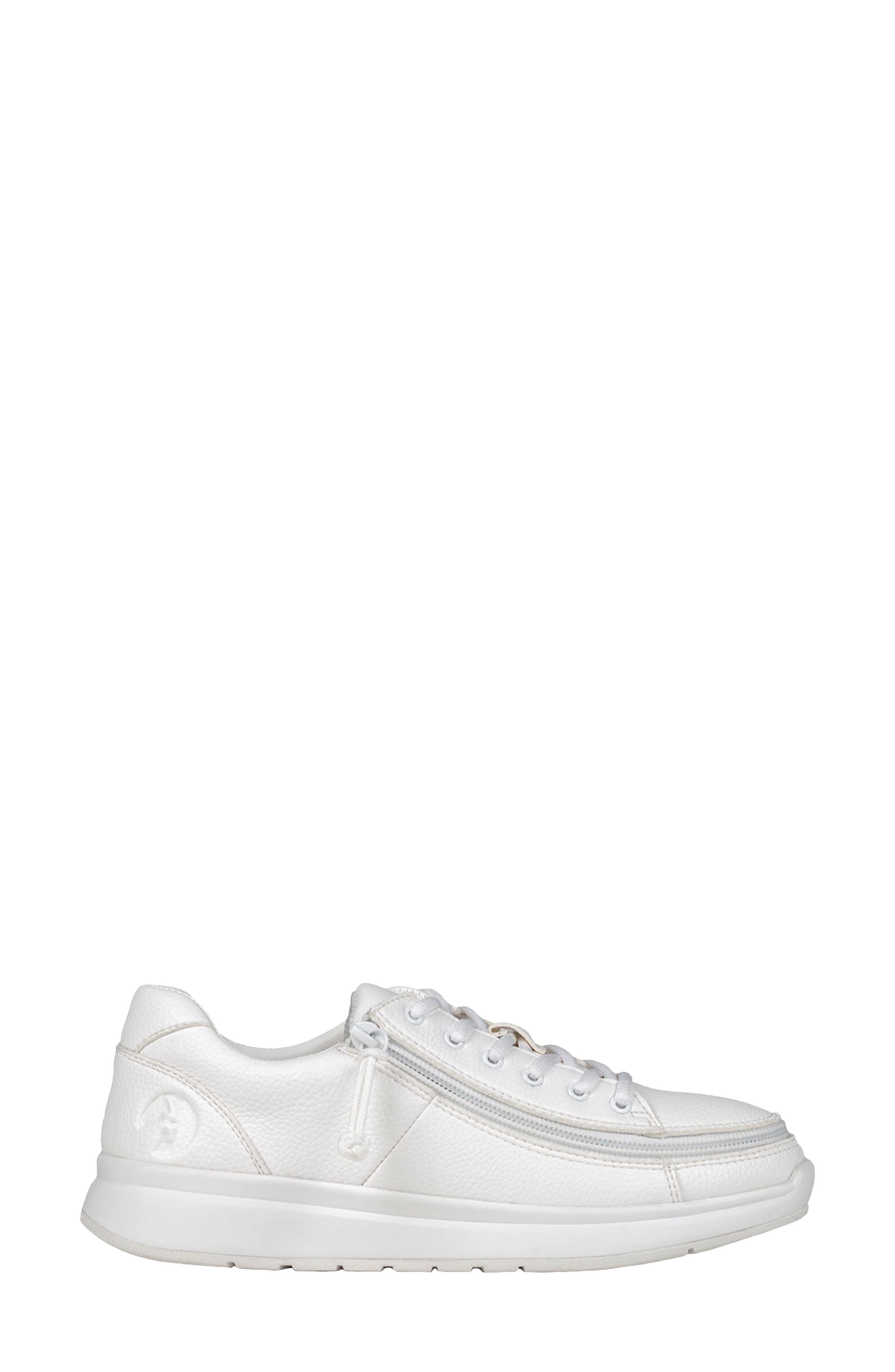 Gender Inclusive Work Comfort Low Zip Around Sneaker, Alternate, color, WHITE