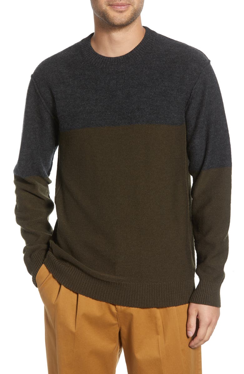French Connection Regular Fit Felted Wool Blend Sweater, Main, color,