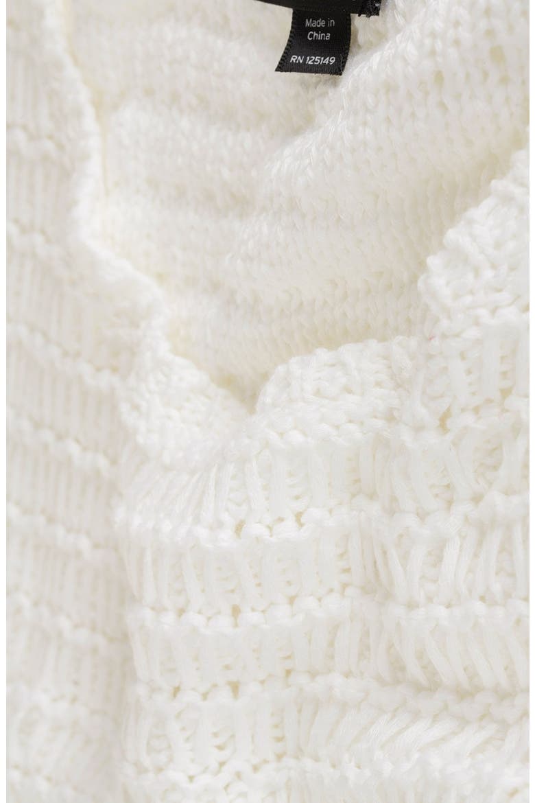Crochet Crop Sweater, Alternate, color, CREAM