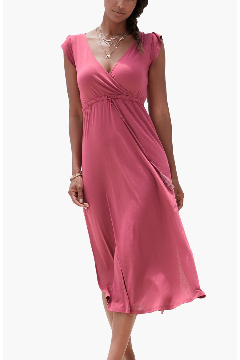 Side Slit Maxi Dress, Main, color, Berry
