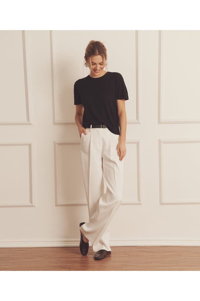 Super Fine Cashmere T-Shirt, Alternate, color, Black