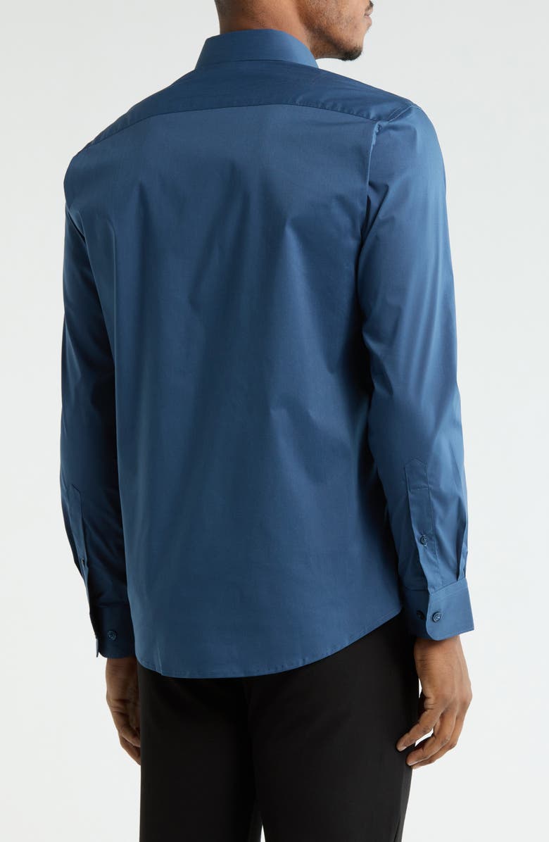 DKNY Diana Solid Stretch Dress Shirt, Alternate, color, Diana Blue