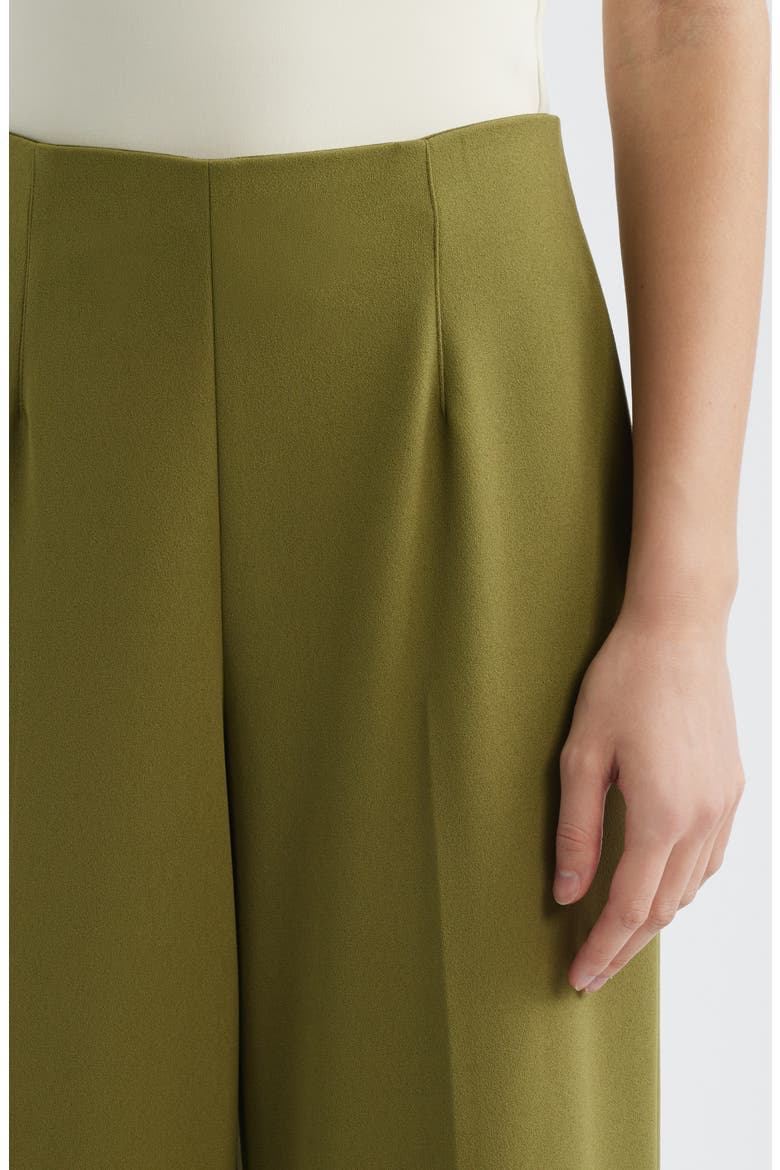 Pull-On Crop Wide Leg Pants, Alternate, color, BAY LEAF