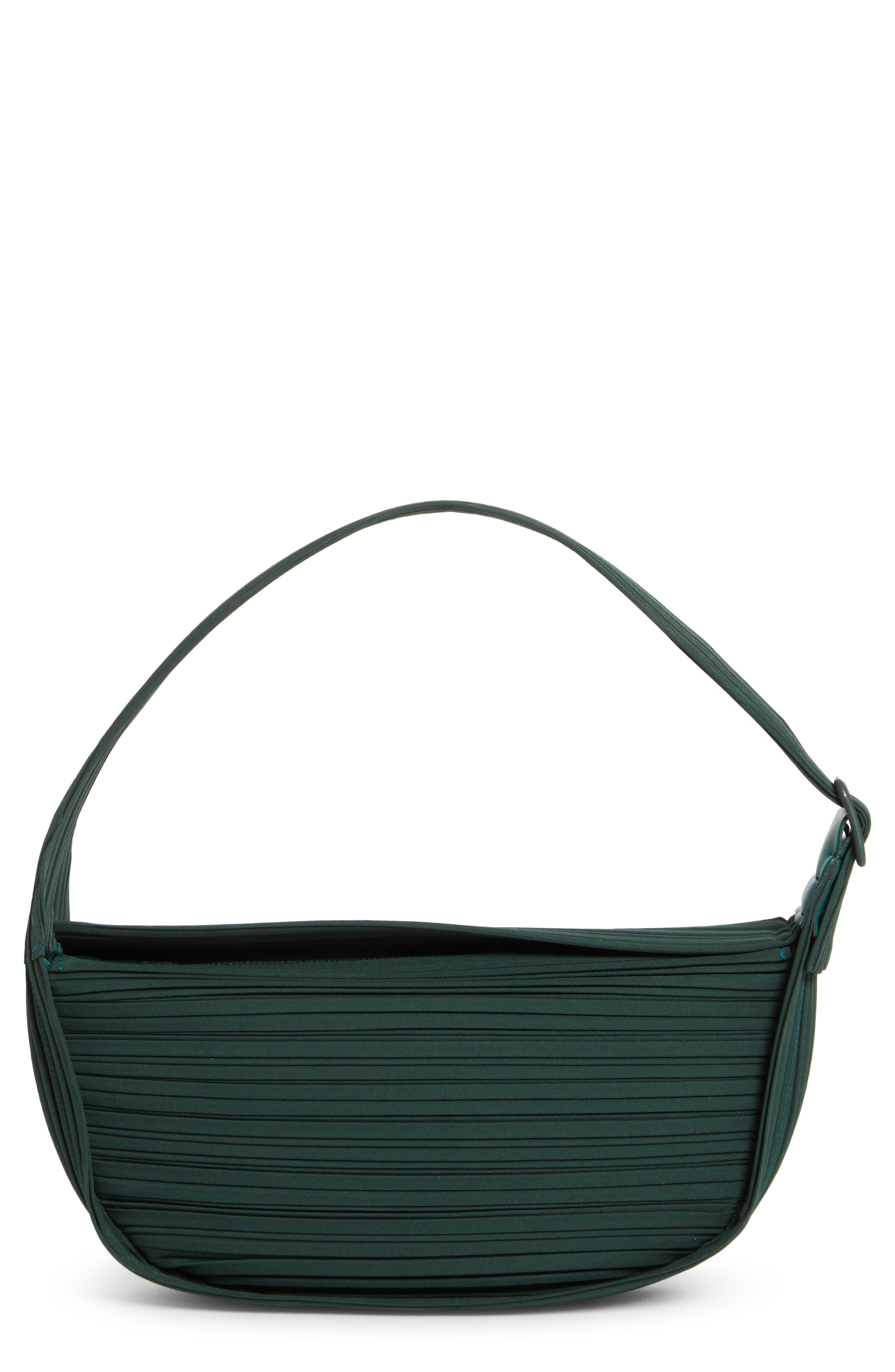 Pleats Please Issey Miyake Pleated Half Moon Handbag, Main, color, 