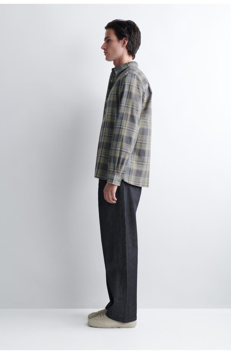 COS Checked Cotton-Twill Shirt, Alternate, color, Gray / Brown / Checked