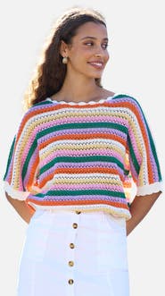Yumi Batwing Crochet Top