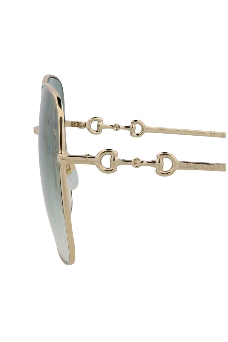 Novelty 61mm Square Sunglasses, Alternate, color, GOLD GOLD GREEN