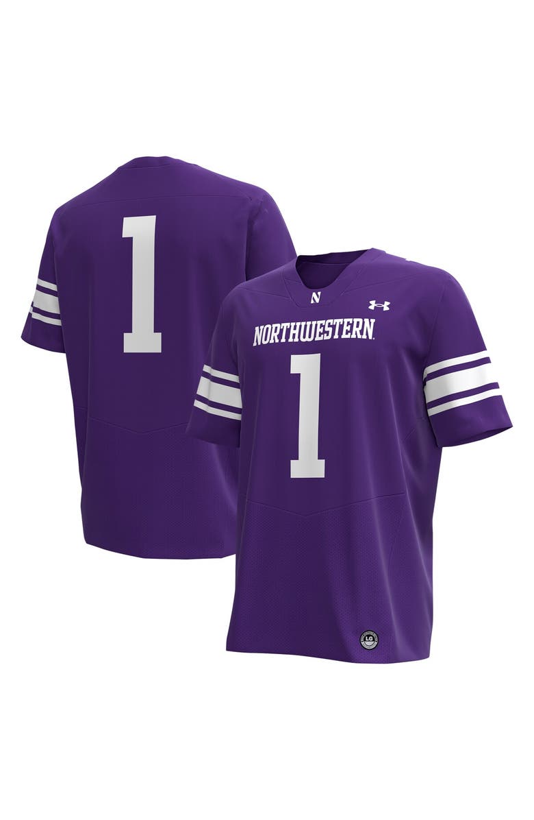Under Armour Men's Under Armour #1 Purple Northwestern Wildcats Replica Football Jersey, Main, color, Purple
