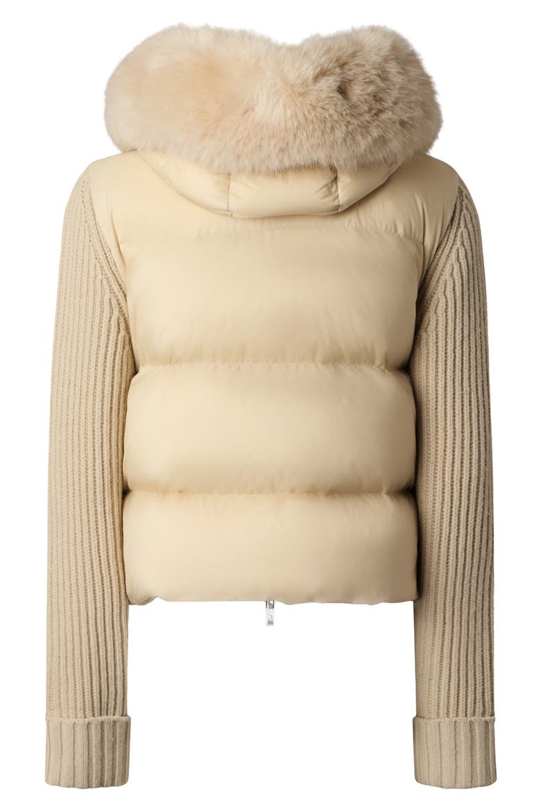 Everest 800-Fill-Power Down Hybrid Hooded Jacket, Alternate, color, ALABASTER W/ ALABASTER