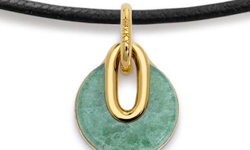 Monica Vinader X Kate Young Semipreciouis Stone Pendant Cord Necklace In Black
