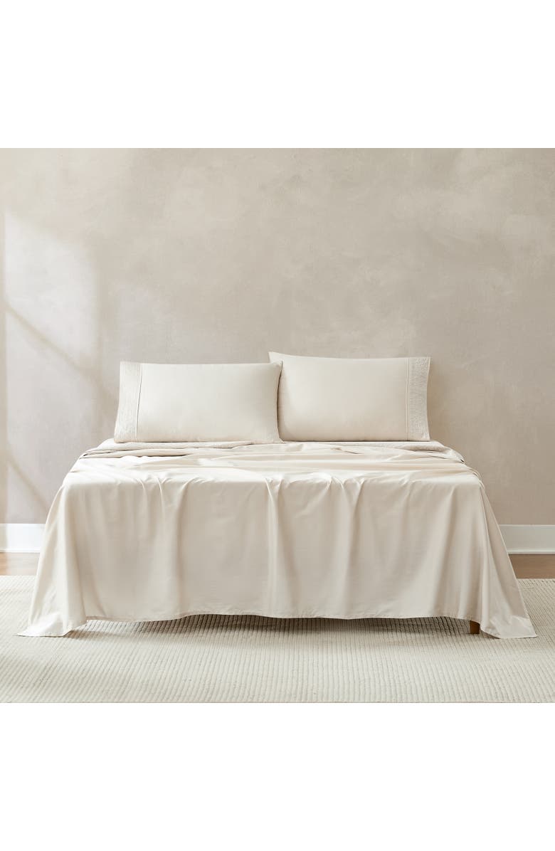 Chuks Collins x Lush Decor Path Cotton Sheet Set, Main, color, Cream