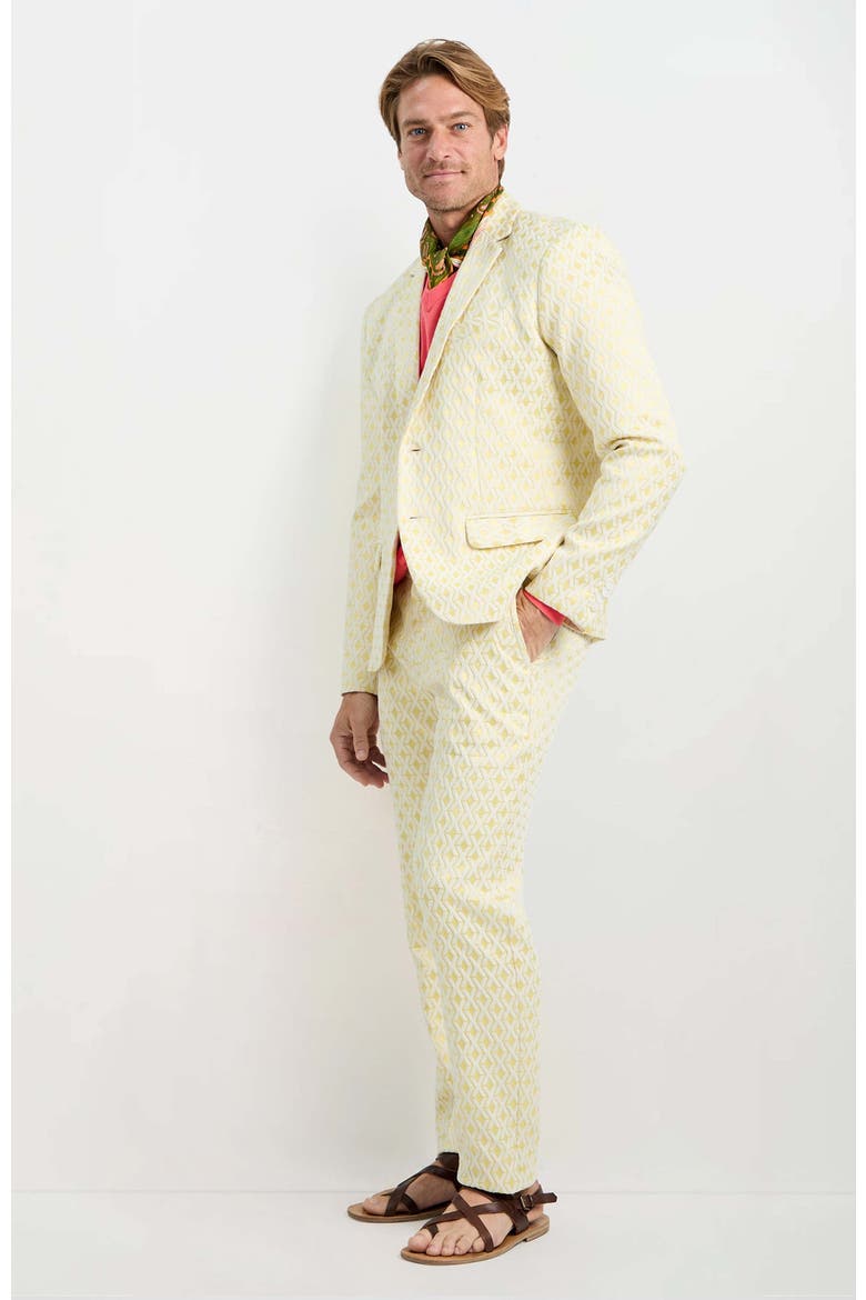Thurston Crossroads Jacquard Blazer, Alternate, color, Lemon