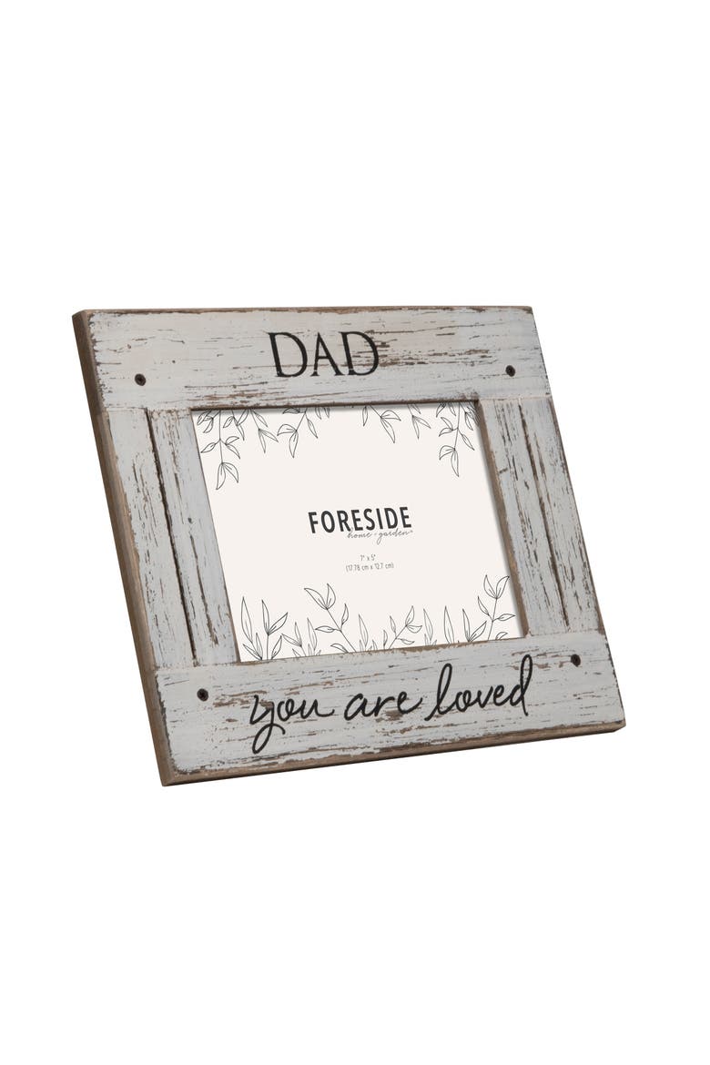 You Are Loved 5x7 Distressed Wood Picture Frame, Alternate, color, White