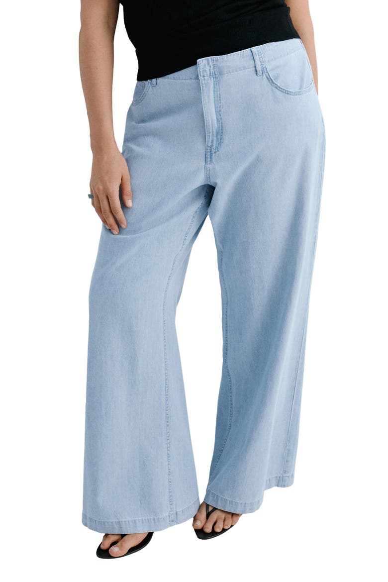 Mid Rise Wide Leg Jeans, Alternate, color, LIGHT BLUE