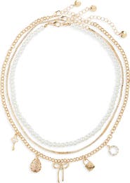 BP. Layered Charm Necklace