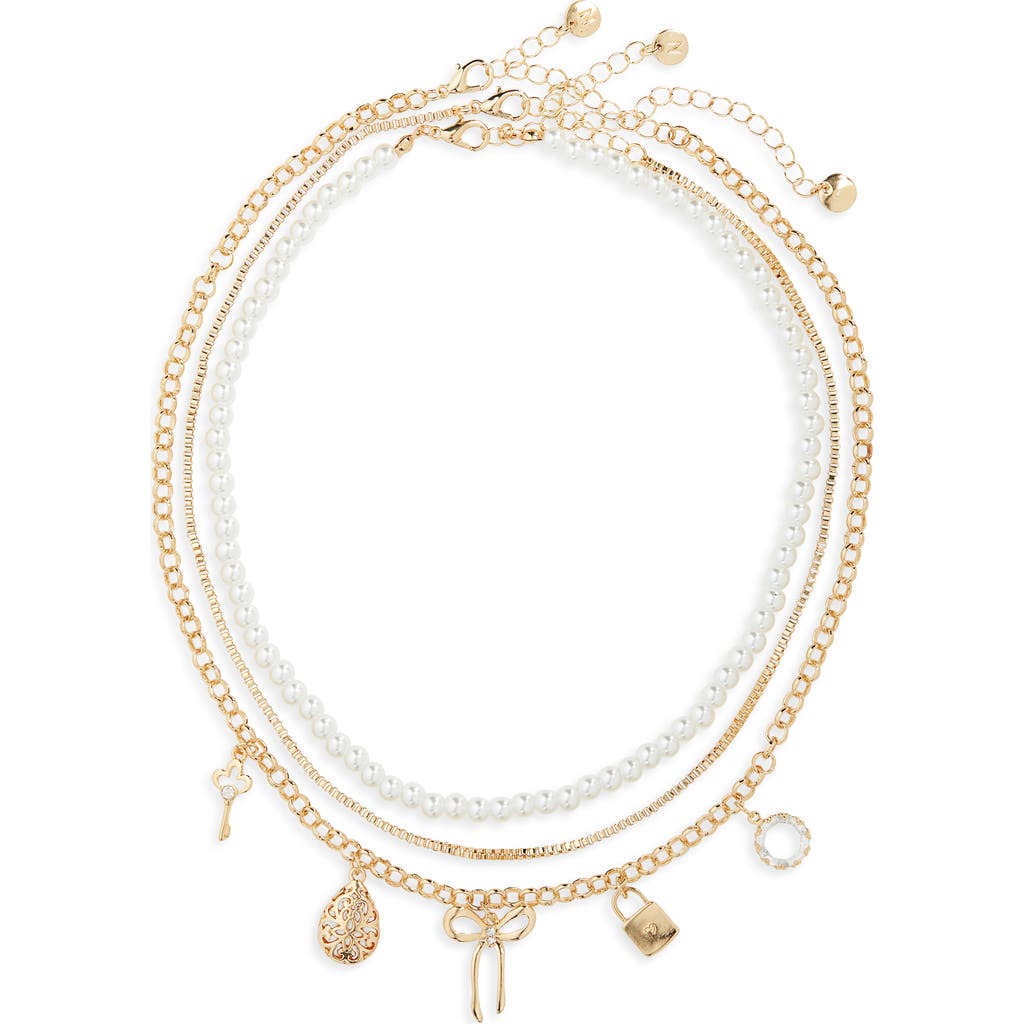 Bp. Layered Charm Necklace In Gold