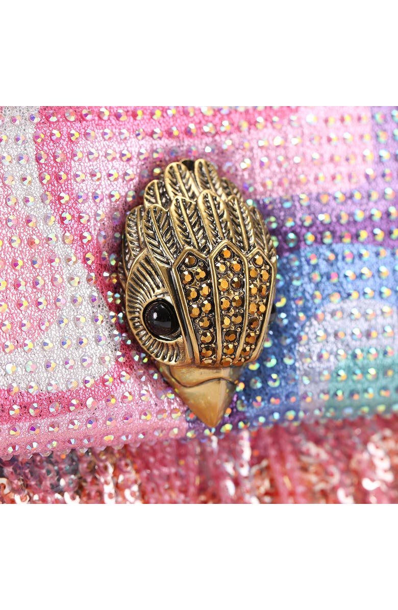 Kurt Geiger London Mini Kensington Fringe Convertible Crossbody Bag, Alternate, color, Pink Multi