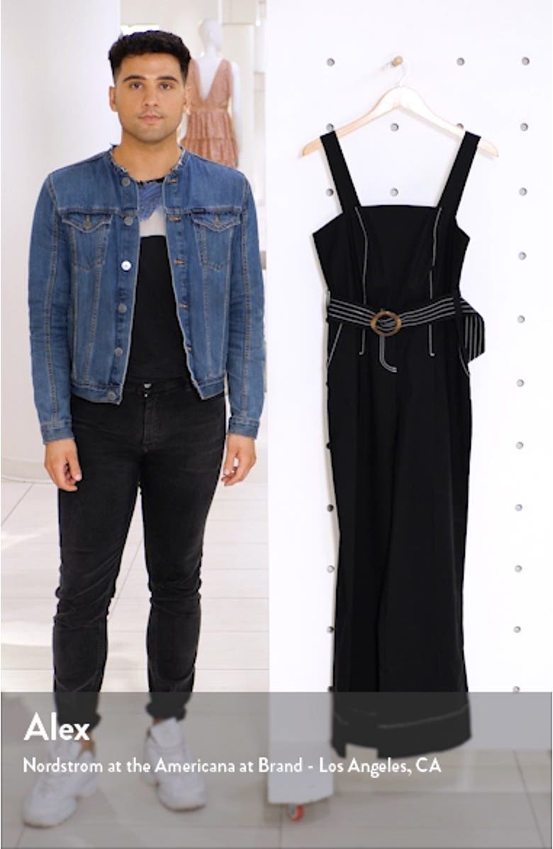 Topstitch Utility Sleeveless Jumpsuit, sales video thumbnail
