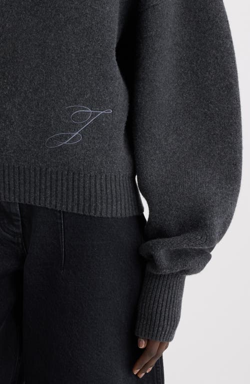 Jacquemus La Maille Pallone Virgin Wool & Cashmere Turtleneck Sweater In Black