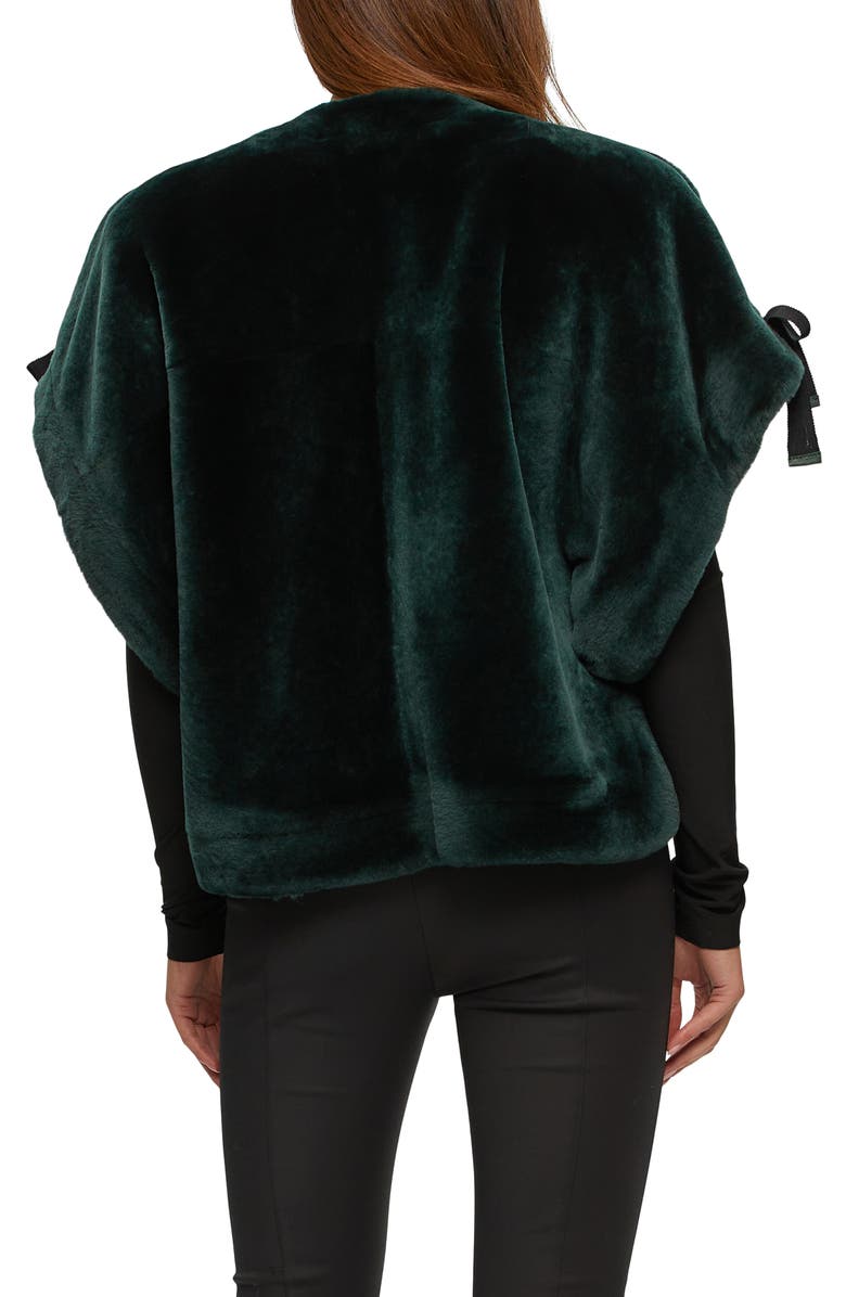 GORSKI Genuine Shearling Jacket, Short Sleeve, Alternate, color, Emerald