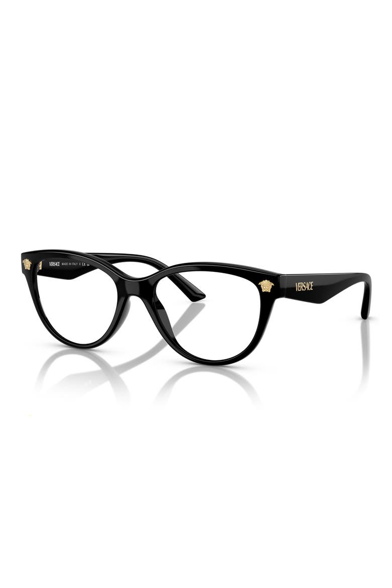 54mm Cat Eye Optical Glasses, Alternate, color, BLACK